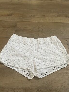 Lilly Pulitzer White Eyelet Crochet Shorts